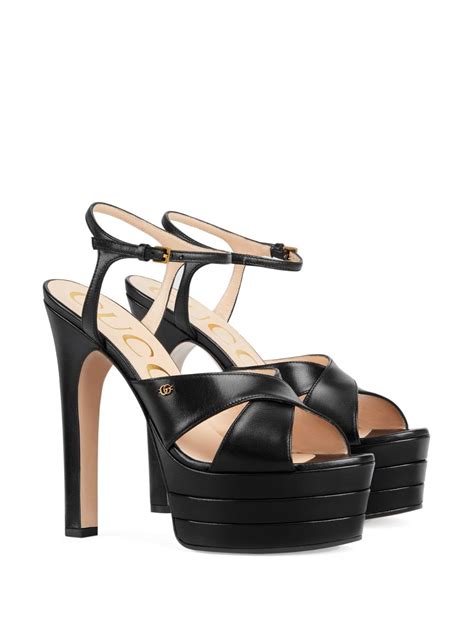 gucci leather crossover sandal|Gucci sandal outlet.